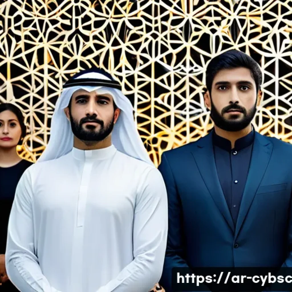 사이버 보안 인식 프로그램의 성과를 극대화하는 전략 - **"Cybersecurity Fortress of Awareness"**
    A diverse group of professional Arab employees, both m...