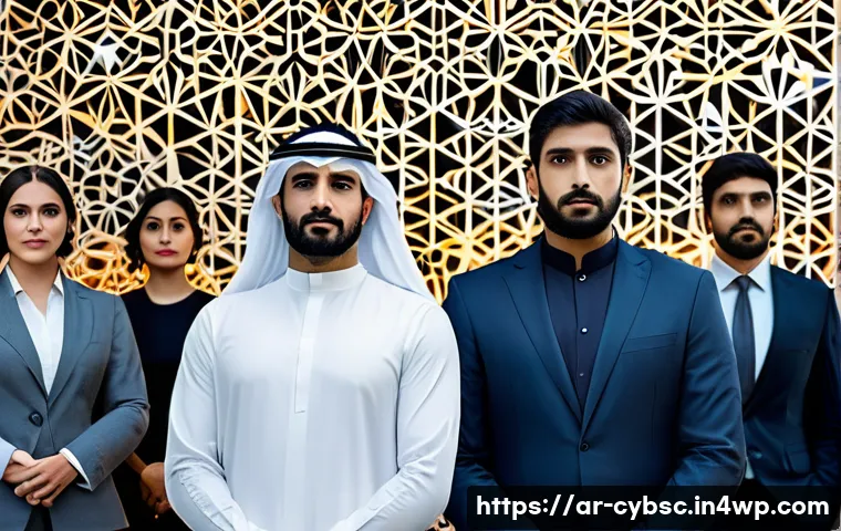 사이버 보안 인식 프로그램의 성과를 극대화하는 전략 - **"Cybersecurity Fortress of Awareness"**
A diverse group of professional Arab employees, both m...